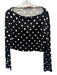 Marni Size 40 Black & White Viscose Blend Polka Dots Boat Neck Long Sleeve Top Black & White / 40