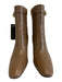 Sergio Rossi Shoe Size 38.5 Taupe Brown Leather Upper Buckle Detail Ankle Boots Taupe Brown / 38.5