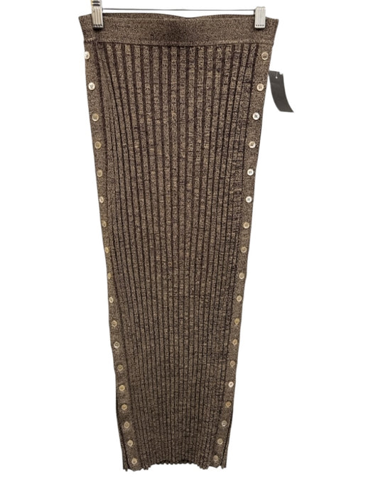 Jonathan Simkhai Size S Brown & Black Rayon Blend ribbed knti trim Skirt Set Brown & Black / S