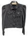 Blank NYC Size S Charcoal Gray Cotton Denim Puff Shoulder Jacket Charcoal Gray / S