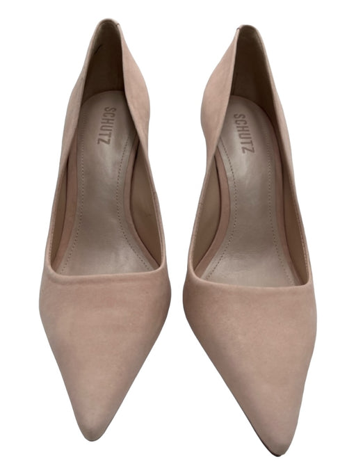 Schutz Shoe Size 8.5 Blush Pink Suede Pointed Toe Closed Heel Stiletto Pumps Blush Pink / 8.5