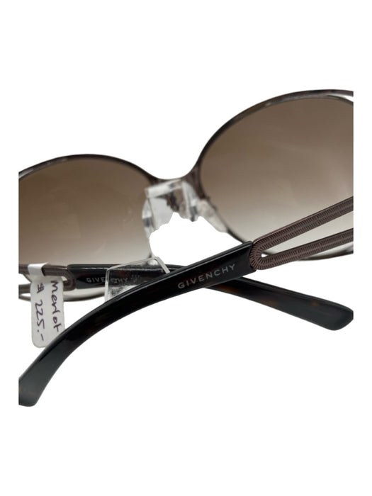 Givenchy Brown Metal round Oversized Cut Out CZ Detail Sunglasses Brown