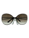 Givenchy Brown Metal round Oversized Cut Out CZ Detail Sunglasses Brown