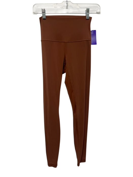 Lululemon Size 4 Light Brown Nylon Blend Wide Waist Band Mid Rise Leggings Light Brown / 4