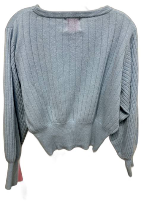Crush Size 2/M Light Blue Cashmere Rib Knit Cinch Waist Sweater Light Blue / 2/M