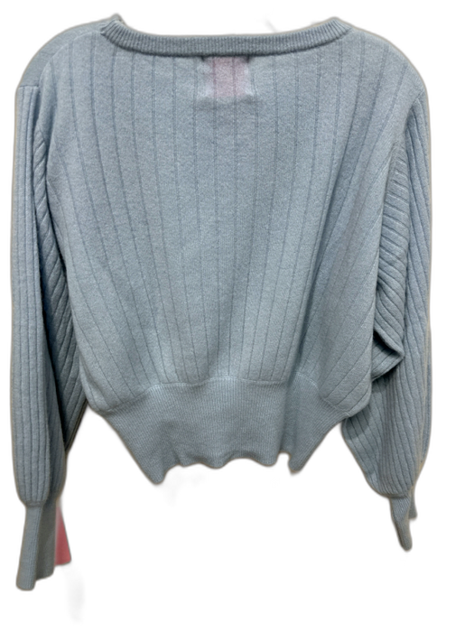 Crush Size 2/M Light Blue Cashmere Rib Knit Cinch Waist Sweater Light Blue / 2/M