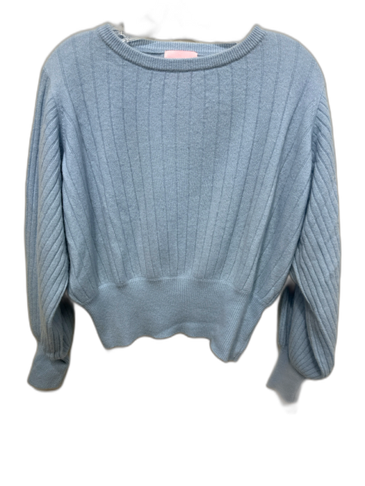 Crush Size 2/M Light Blue Cashmere Rib Knit Cinch Waist Sweater Light Blue / 2/M