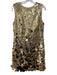 Milly Size 6 Gold Sequin Sleeveless Dress Gold / 6