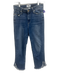 Paige Size 28 Dark Wash Cotton Blend Cropped Raw Hem Asymetric Hemline Jeans Dark Wash / 28