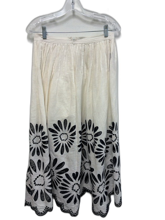 Ulla Johnson Size 4 White & Blue Linen & Cotton Spaghetti Strap Maxi Skirt Set White & Blue / 4
