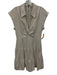 Alice + Olivia Size 6 Off White Polyurethane Short Sleeve faux leather Dress Off White / 6