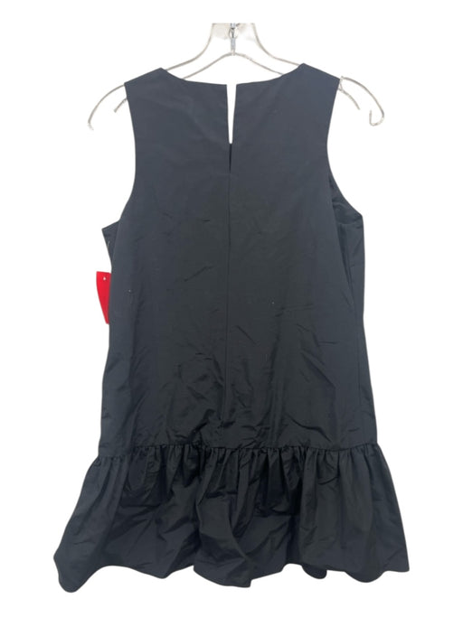 Amanda Uprichard Size S Black Cotton Blend Drop Waist Sleeveless Hem Dress Black / S