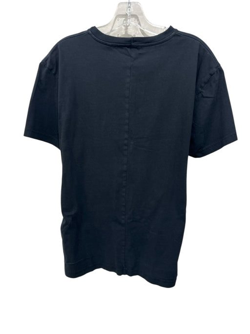 Diesel Size XXL Black Cotton Blend Abstract Patchwork T Shirt Men's Short Sleeve Black / XXL