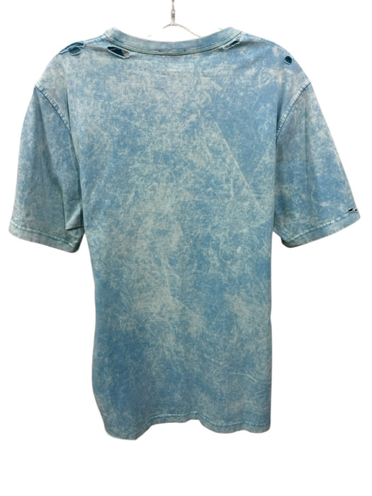 Diesel Size M Blue & White Cotton Blend Tye Dye T shirt Crew Men's Short Sleeve Blue & White / M