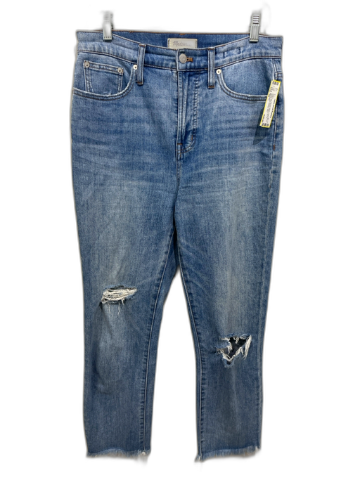 Madewell Size 29 Medium Wash Cotton Blend Denim High Waist Straight Leg Jeans Medium Wash / 29