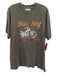 Anine Bing Size L Gray Cotton Graphic Motorcycle Short Sleeve T Shirt Top Gray / L