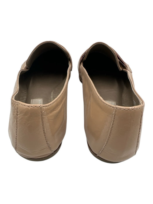 AGL Shoe Size 39.5 Blush Beige Leather Upper Patent Pointed Toe Flat Loafers Blush Beige / 39.5