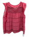 Isabel Marant Etoile Size 36 Red Cotton Blend Cap Sleeve Pin Stripe Tiered Top Red / 36