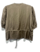 Jenni Kayne Size XS Khaki Tan Viscose Hook & Eye Drawstring Waist Satin Top Khaki Tan / XS