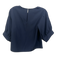 Veronica Beard Size 4 Navy Blue Polyester Blend Short Puff Sleeve Front Seam Top Navy Blue / 4