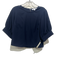 Veronica Beard Size 4 Navy Blue Polyester Blend Short Puff Sleeve Front Seam Top Navy Blue / 4
