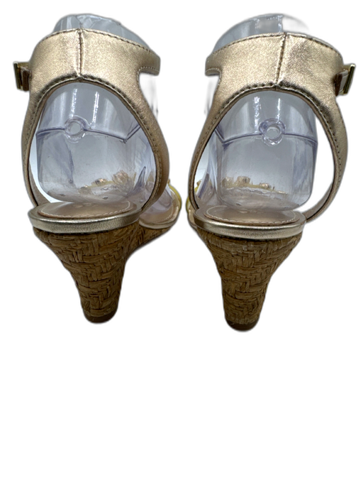 Karen Millen Shoe Size 38.5 Beige & Silver Rhinestone Ankle Buckle Pumps Beige & Silver / 38.5