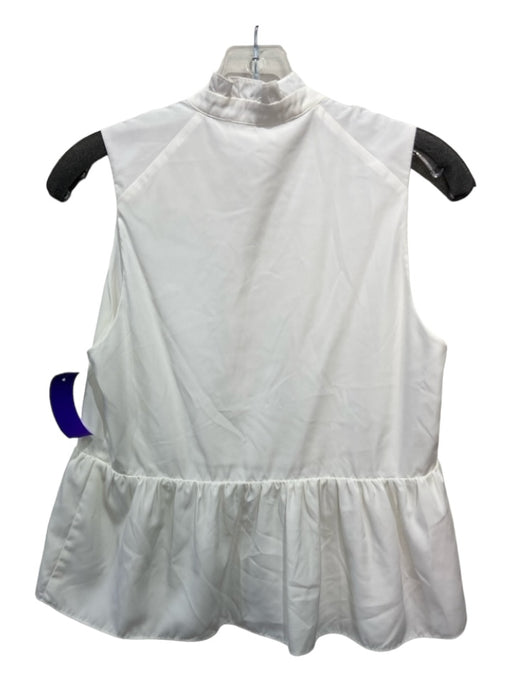 Amanda Up Richard Size S White Polyester Blend Sleeveless V Neck Top White / S