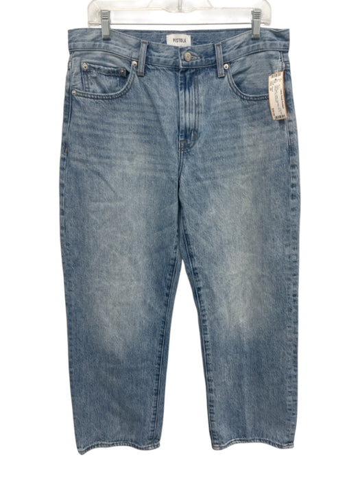 Pistola Size 30 Light Wash Cotton High Rise Zip Fly Straight Leg Jeans Light Wash / 30