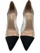 Gianvito Rossi Shoe Size 38.5 Black & Beige Leather & PVC Stiletto Pumps Black & Beige / 38.5