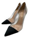 Gianvito Rossi Shoe Size 38.5 Black & Beige Leather & PVC Stiletto Pumps Black & Beige / 38.5