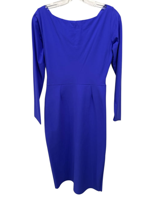 Chiara Boni Size M Purple Polyamide Blend Long Sleeve V Neck Layered Dress Purple / M