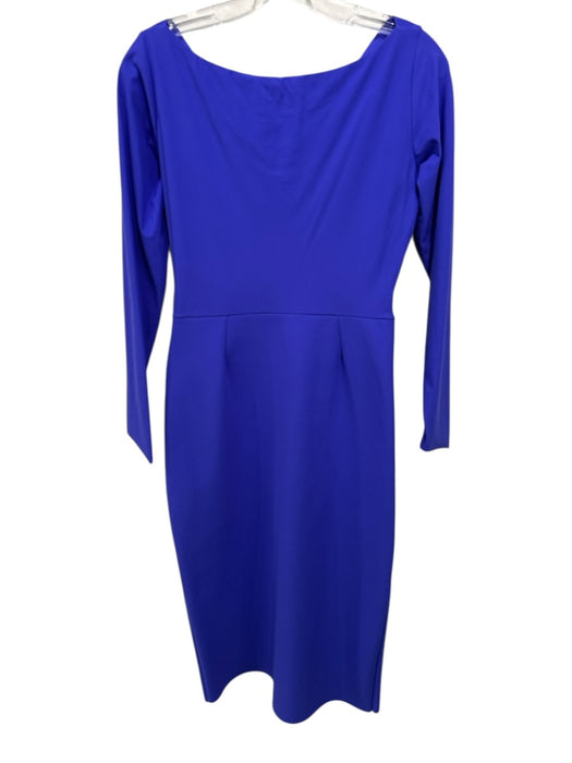 Chiara Boni Size M Purple Polyamide Blend Long Sleeve V Neck Layered Dress Purple / M