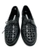 Manolo Blahnik Shoe Size 38 Black Leather Lace Up Laser Cut Round Toe Loafers Black / 38