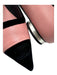 Chanel Shoe Size 39 Wide Pink & Black Leather Pointed Toe Stitched Logo Flats Pink & Black / 39 Wide