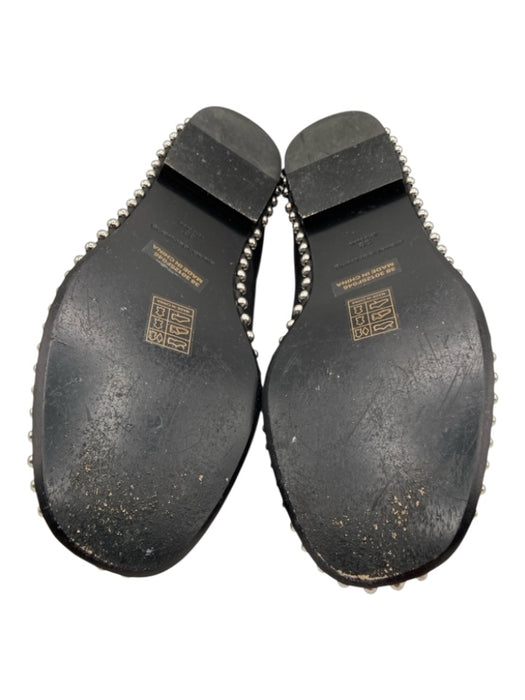 Alexander Wang Shoe Size 38 Black Mesh Silver Bead Detail Ballet Bows Flats Black / 38