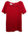 Sara Campbell Size L Red Polyester Hearts Textured Short Sleeve Dress Red / L