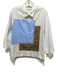 WHYCI Size 44 White, BLue, Brown Cotton Button Down Long Sleeve Top White, BLue, Brown / 44