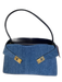Ferragamo Blue Wash Canvas Gold hardware Denim Turnlock Shoulder Bag Blue Wash / M