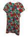 La Double J Size L Blue, Red, Pink Cotton Short Sleeve Poppy Knee length Dress Blue, Red, Pink / L