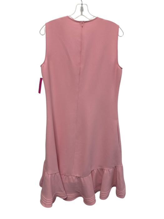 VVB Victoria Beckham Size 10 Light Pink Polyester Sleeveless Ruffle Hem Dress Light Pink / 10