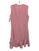 VVB Victoria Beckham Size 10 Light Pink Polyester Sleeveless Ruffle Hem Dress Light Pink / 10