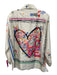 Vilagallo Size 42 Beige, Pink, Multi Polyester Long Sleeve Floral Print Top Beige, Pink, Multi / 42