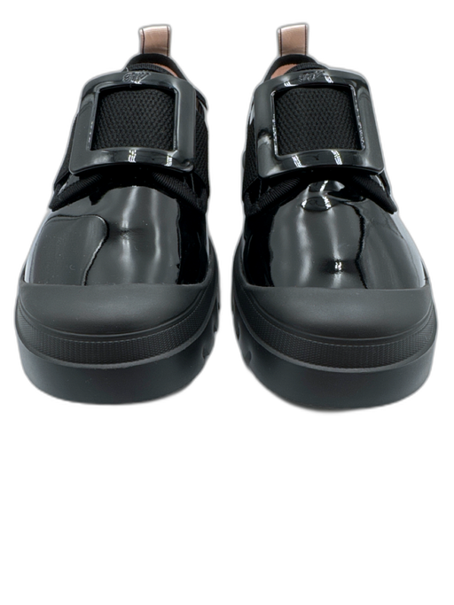 Roger Vivier Shoe Size 38 Black Patent Leather Buckle Slip On Oxford Loafers Black / 38
