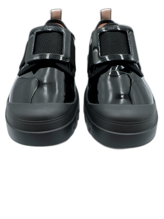 Roger Vivier Shoe Size 38 Black Patent Leather Buckle Slip On Oxford Loafers Black / 38
