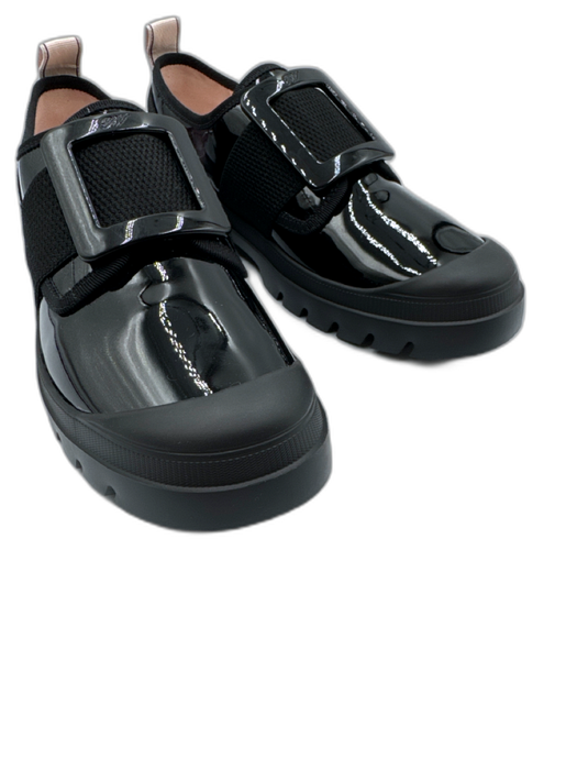 Roger Vivier Shoe Size 38 Black Patent Leather Buckle Slip On Oxford Loafers Black / 38