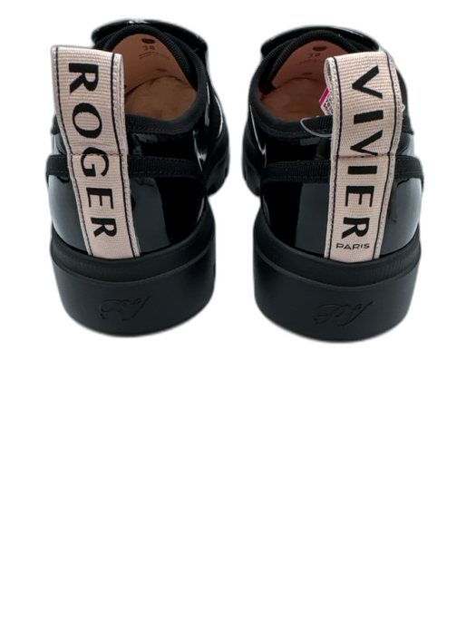 Roger Vivier Shoe Size 38 Black Patent Leather Buckle Slip On Oxford Loafers Black / 38