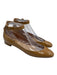 Francesco Russo Shoe Size 38.5 Beige Patent Leather Almond Toe Ankle Wrap Flats Beige / 38.5