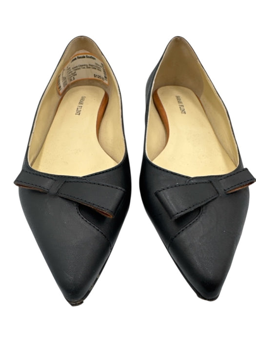 Sarah Flint Shoe Size 38.5 Black & Brown Leather Pointed Toe Bow Detail Flats Black & Brown / 38.5