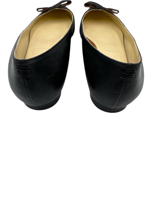 Sarah Flint Shoe Size 38.5 Black & Brown Leather Pointed Toe Bow Detail Flats Black & Brown / 38.5