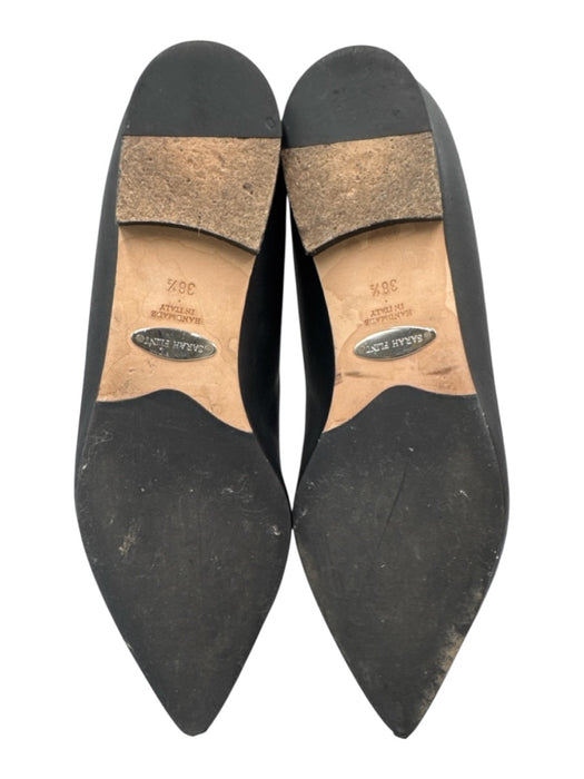 Sarah Flint Shoe Size 38.5 Black & Brown Leather Pointed Toe Bow Detail Flats Black & Brown / 38.5